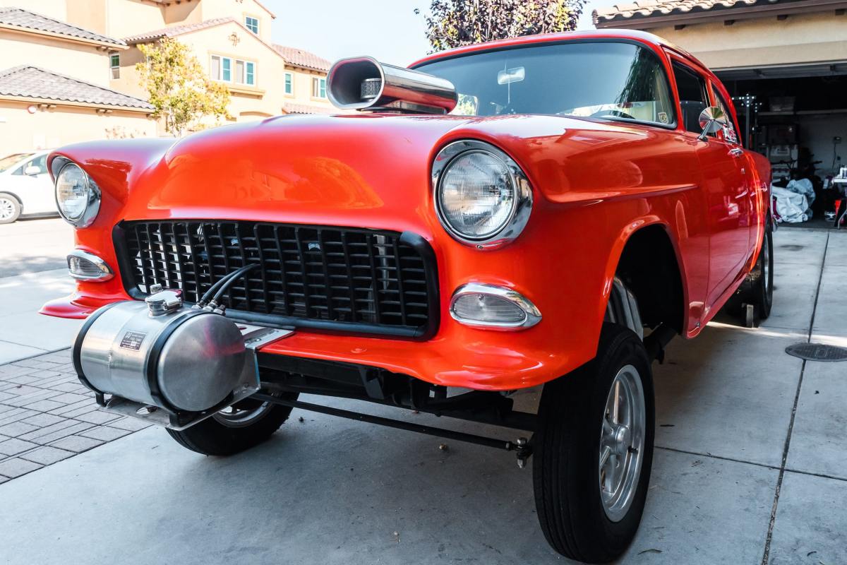 Supercharged 468–Powered 1955 Chevrolet 210 Del Ray Club Coupe Gasser 4-Speed