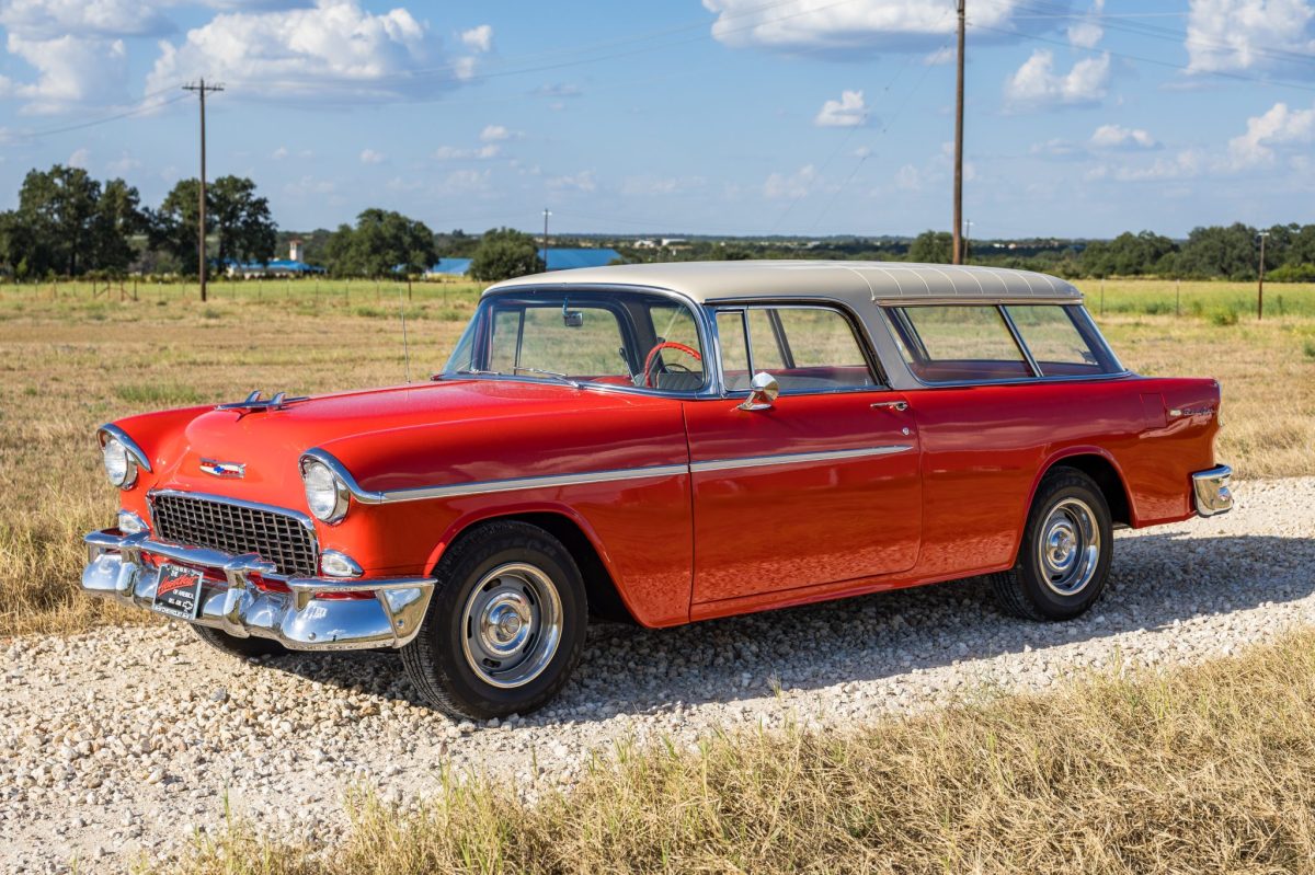 1955 Chevrolet Bel Air Nomad — exterior front three-quarter view