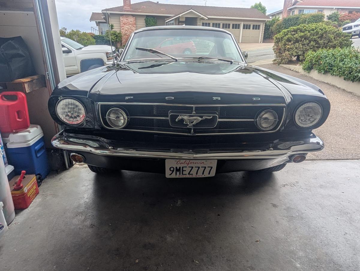 1965 Ford Mustang Fastback 289 5-Speed — exterior front three-quarter view