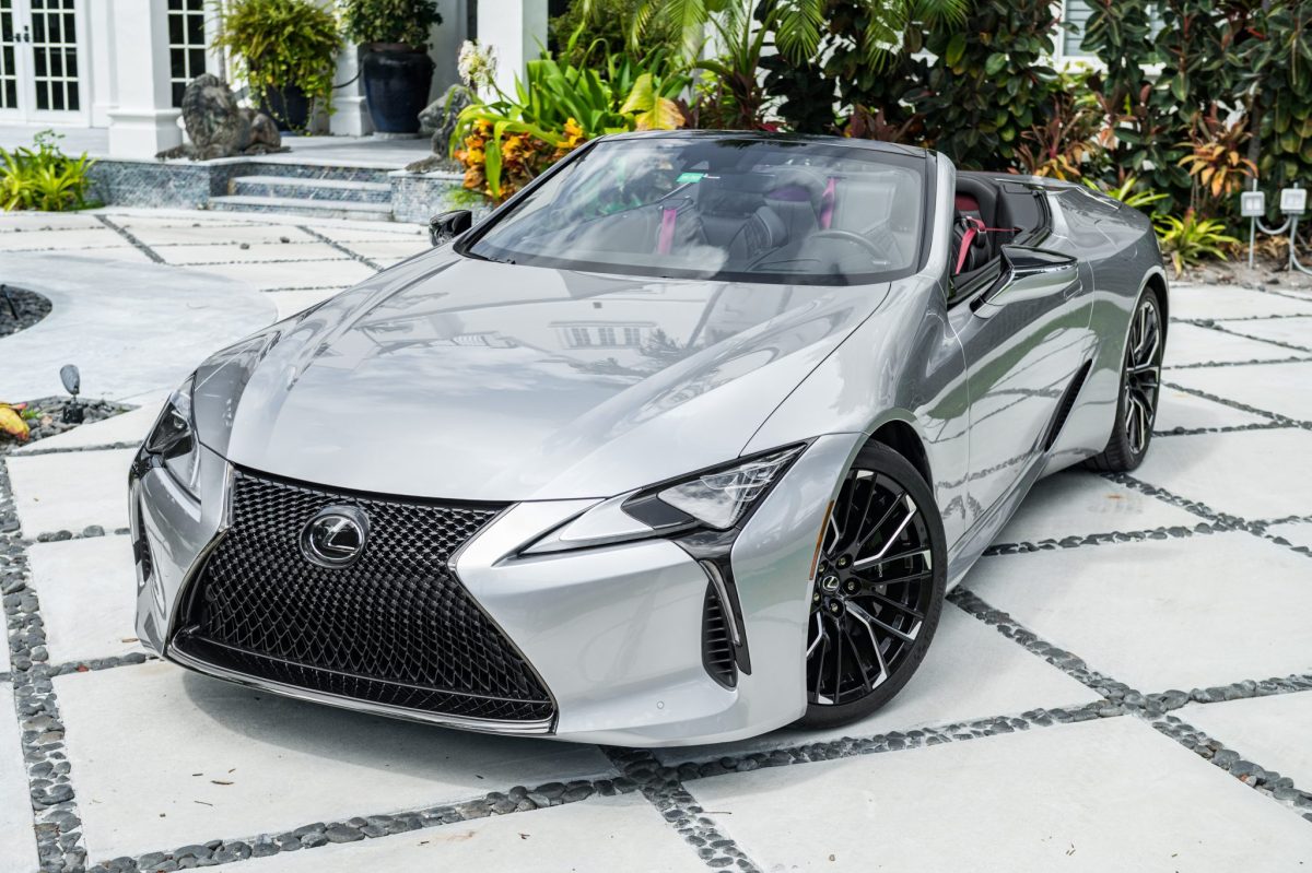 5k-Mile 2022 Lexus LC500 Convertible Inspiration Series — exterior front three-quarter view